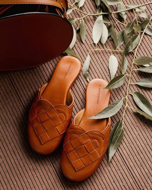 Tan mules shoes on sale